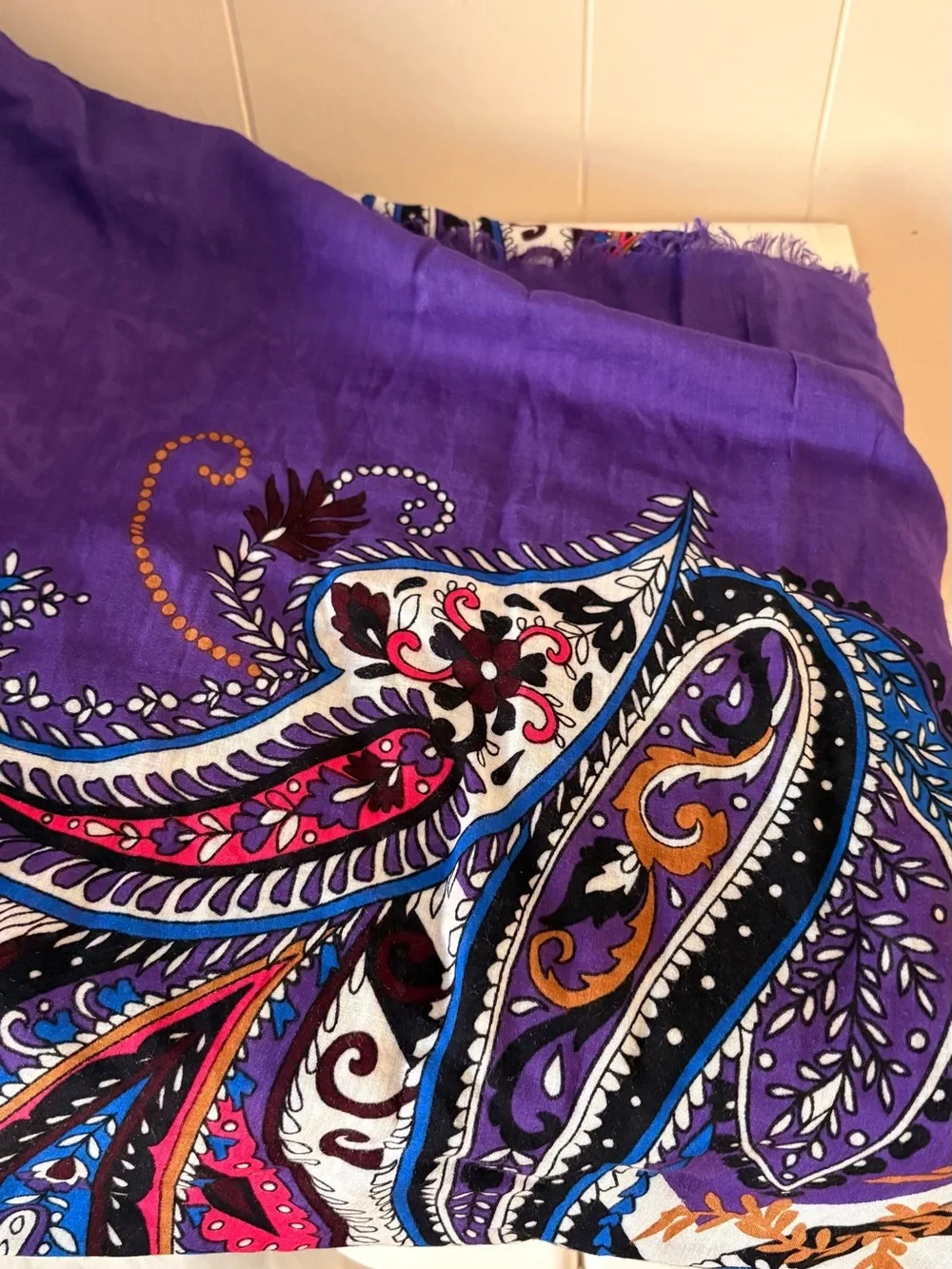 Purple Paisley Women's Scarf/ wrap